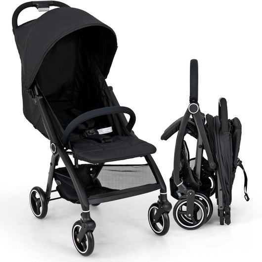 Passeggino leggero per bambini, Passeggino pieghevole con schienale regolabile peso 6.2 kg Nero-Passeggini per bimbi