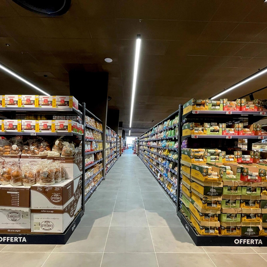 Barra LED faretto track binario trifase 28W alluminio nero bianco luce lineare negozio ufficio abitazione moderna 100cm NERO 3000K