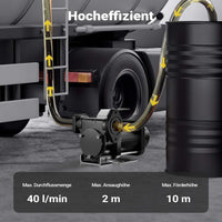 Pompa travaso carburante 12 V 180 W, Pompa travaso gasolio/benzina, 40 l/min, 4200 giri/min