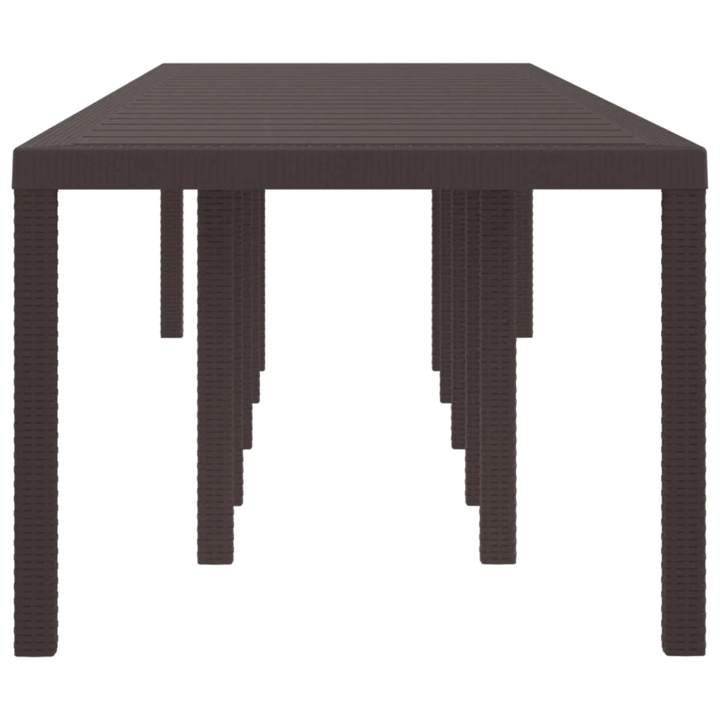 Tavolo da Giardino Marrone 350 x 100 x 74 cm polyrattan 3378525