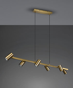 Lampada a Sospensione da Interno Attacco GU10 in Metallo Ottone anticato