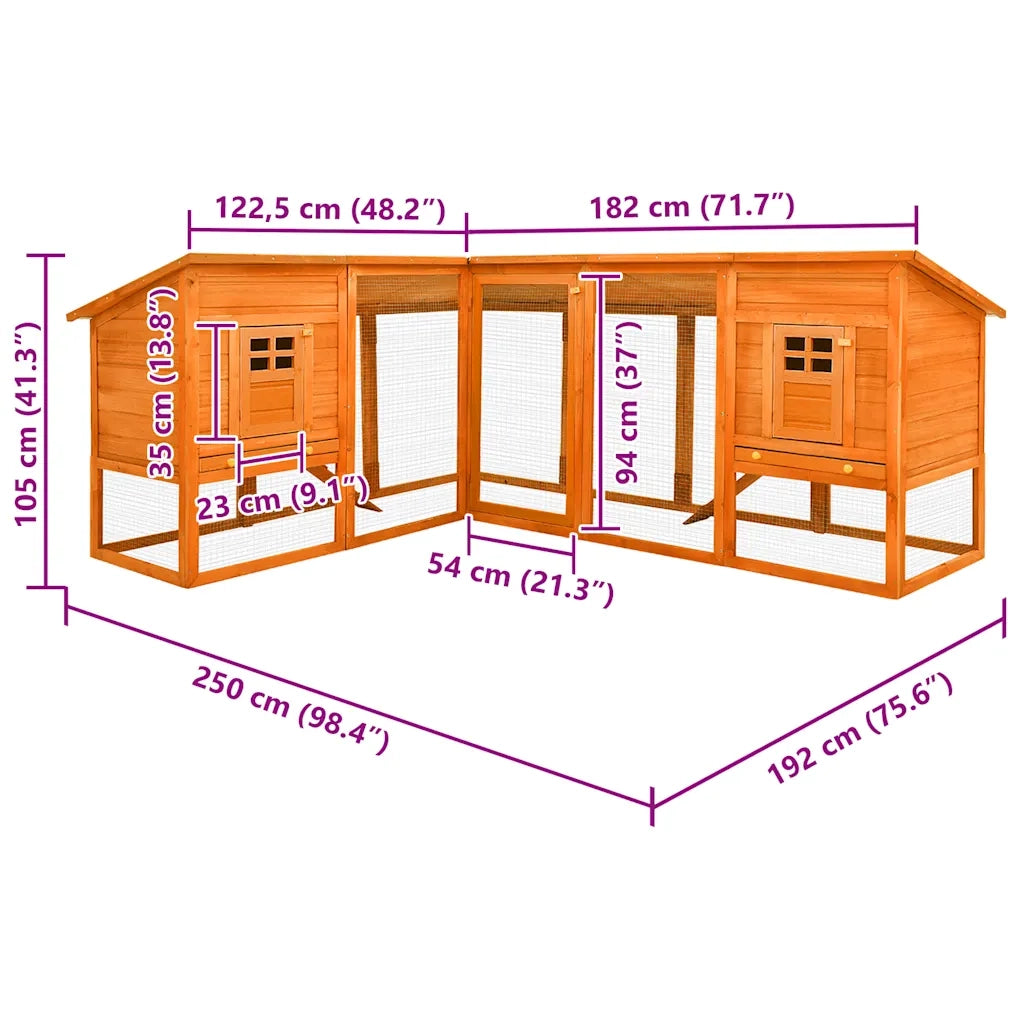 Conigliera per Esterni Marrone in Legno Massello Abete CFW5742411