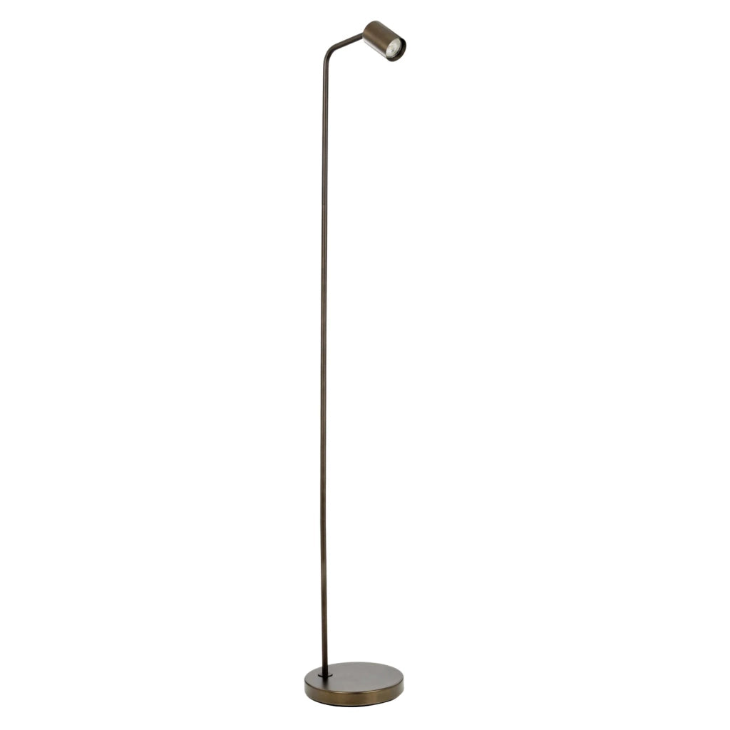 Piantana Industrial Minimal Rigomagno Acciaio Bronzo 1 Luce Gu10 Ip20