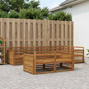 Set di divani da esterno 7 pz Naturale 3383477