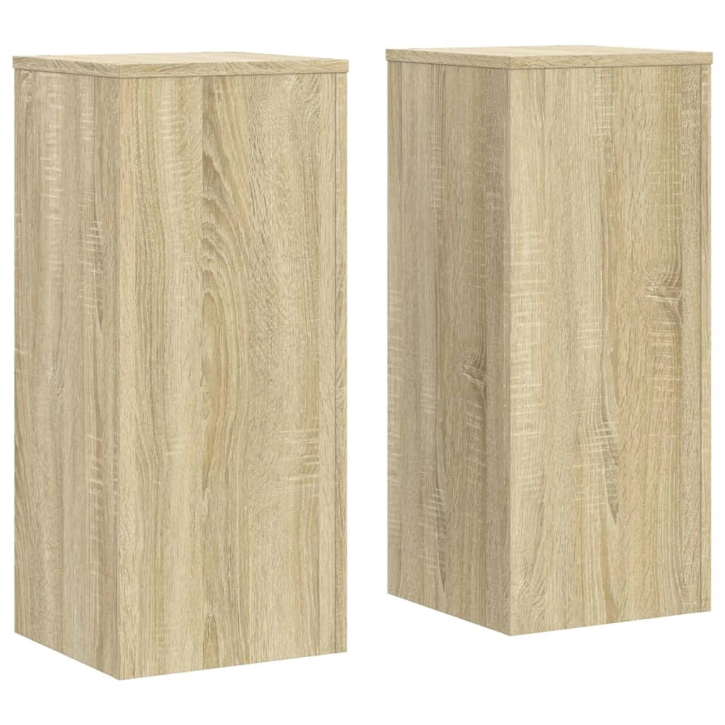 Portavasi mobili per fiori set da 2 legno ingegnerizzato Sonoma marrone 02_0045350