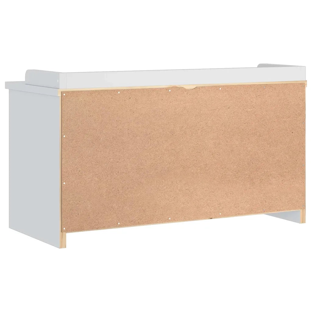 vidaXL Panca da Corridoio SANDNES Bianca 87x40x50 cm in Legno di Pino
