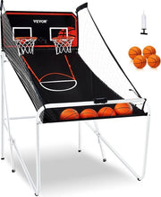 Gioco da Basket Indoor Opvougbile per 2 Giocatori - 8 Modalità di Gioco - Dual Shot Sport con 4 Palloni - Adatto a Bambini e Adulti.