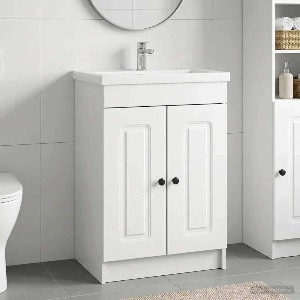 Mobiletto da bagno sotto il lavello Bianco 78,5 x 37,5 x 81 cm 890014