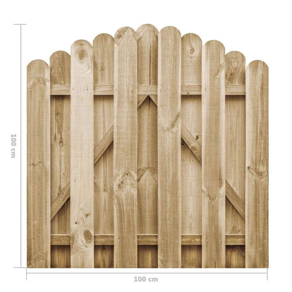 Garden Gate Made Of Impregnated Pine Wood, 100x100 Cm