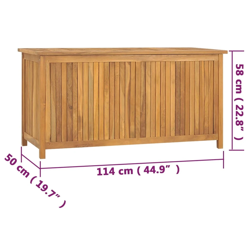 Baule da giardino 114 x 50 x 58 cm in legno massello di teak 02_0012987