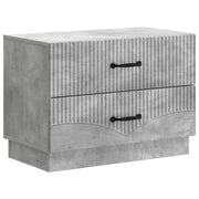 Comodino | Armadio da Notte | Mobiletto da notte Grigio Cemento 62 x 34,5 x 44,5 cm