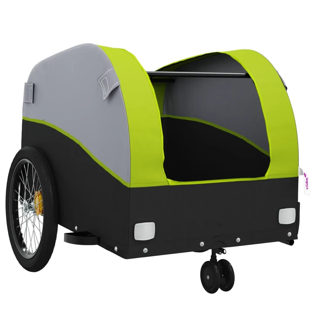 Rimorchio da Bici Nero e Verde 30 kg in Ferro CFW9387969