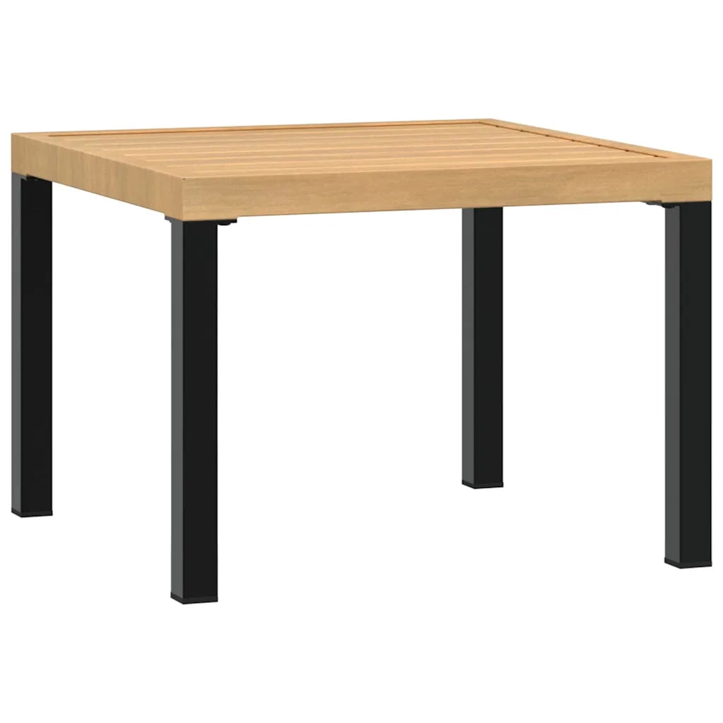Tavolino-Tavolino da soggiorno-Tavolo Giardino Nero 55x55x39,5cm Acciaio Verniciato Polvere