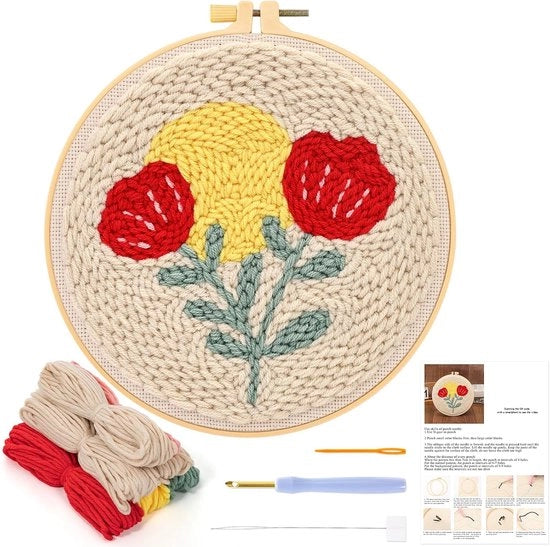 Kit di Aghi per Punti di Fiori - Lavorazione a Maglia DIY per Principianti - Kit di Avvio