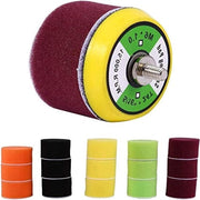 Set di Politure a 16 pezzi con Adattatore per Trapano per Auto Polire - Ideale per Sander aeree - Filo M6X1 - Per vetro e Polish auto