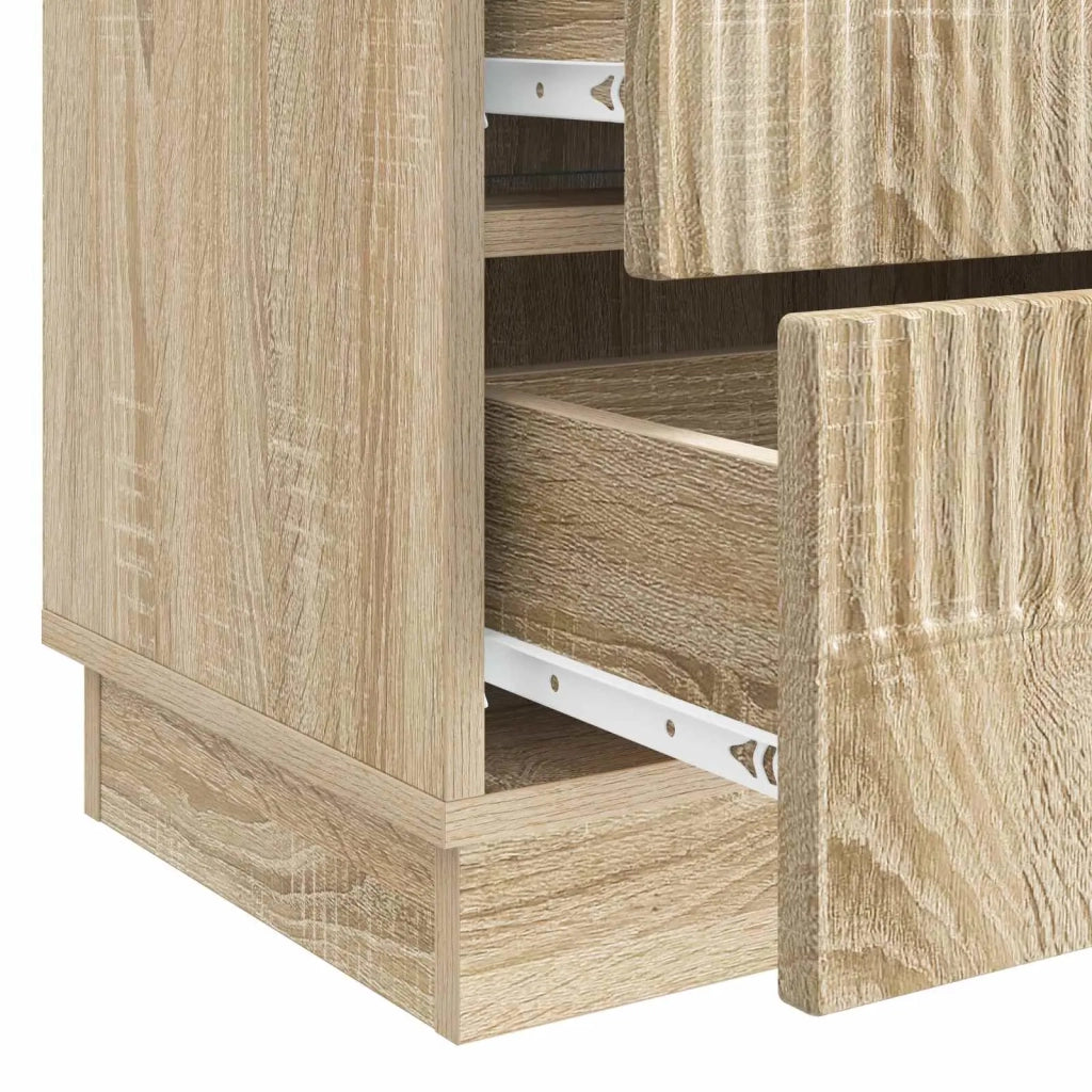 Comodino | Armadio da Notte | Mobiletto da notte con cassetto Rovere Sonoma 62 x 34,5 x 44,5 cm