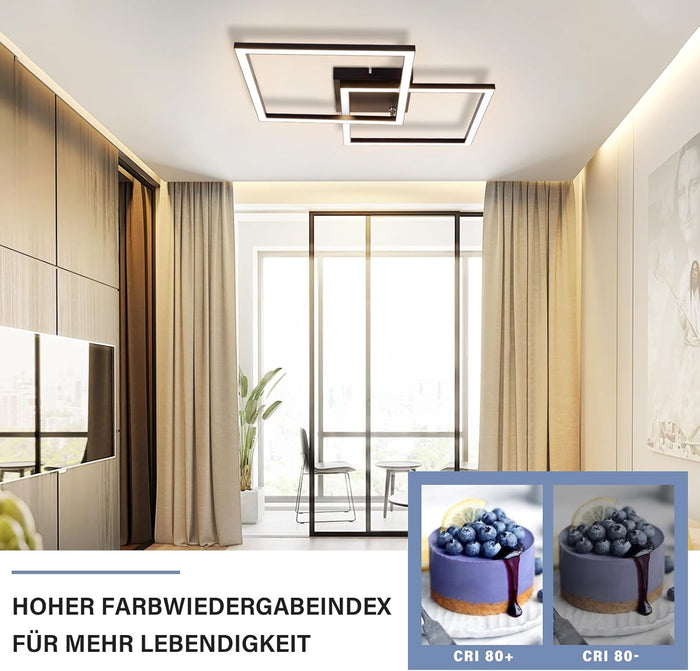 ZMH Lampada da soffitto plafoniera LED moderna 24W bianca calda design per cucina