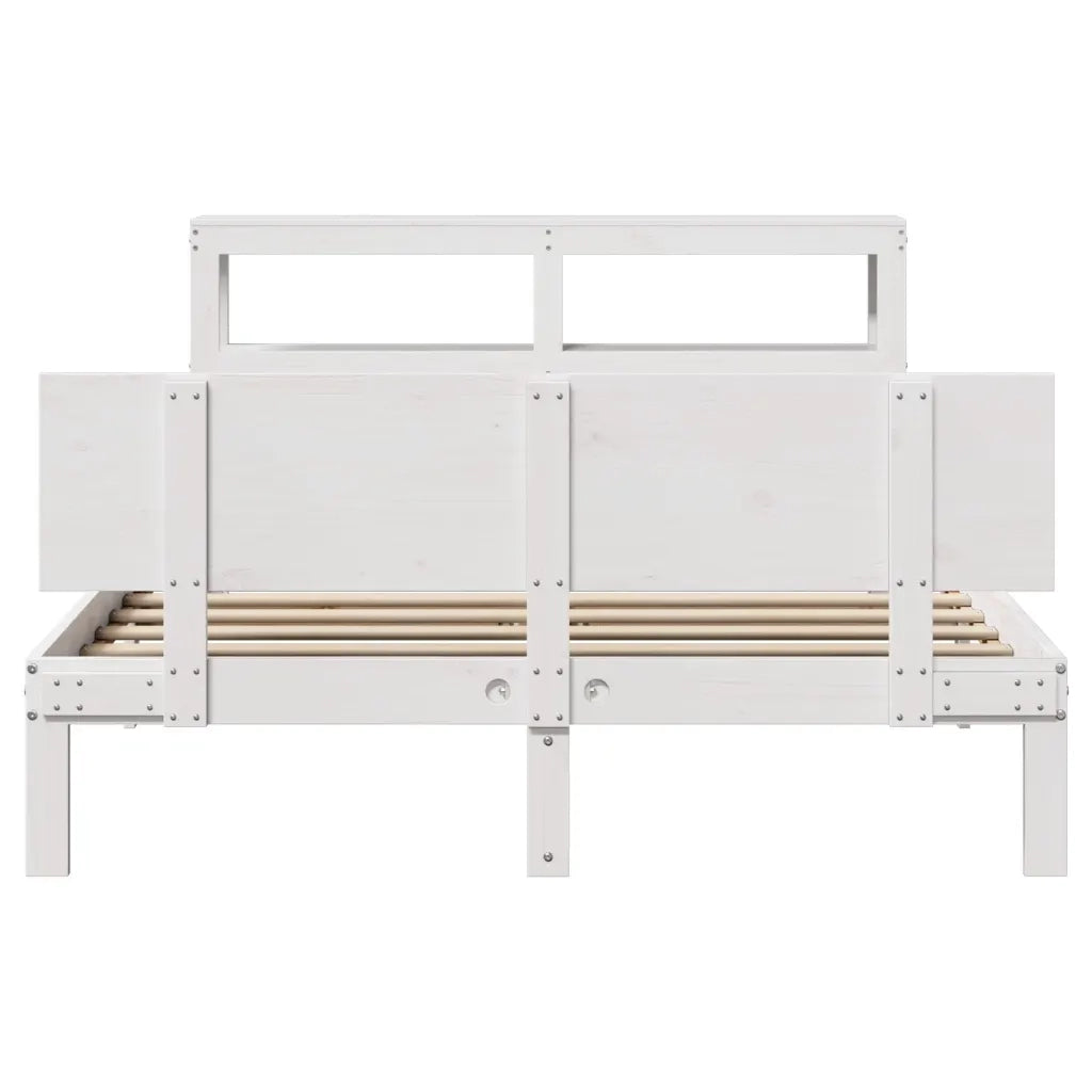 Giroletto con Testiera senza Materasso Bianco 140x200 cm 3306087