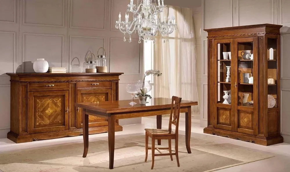 Vetrina in legno 2 porte arte povera bassano l.146 p.49 x h.213 - Mobili 2G
