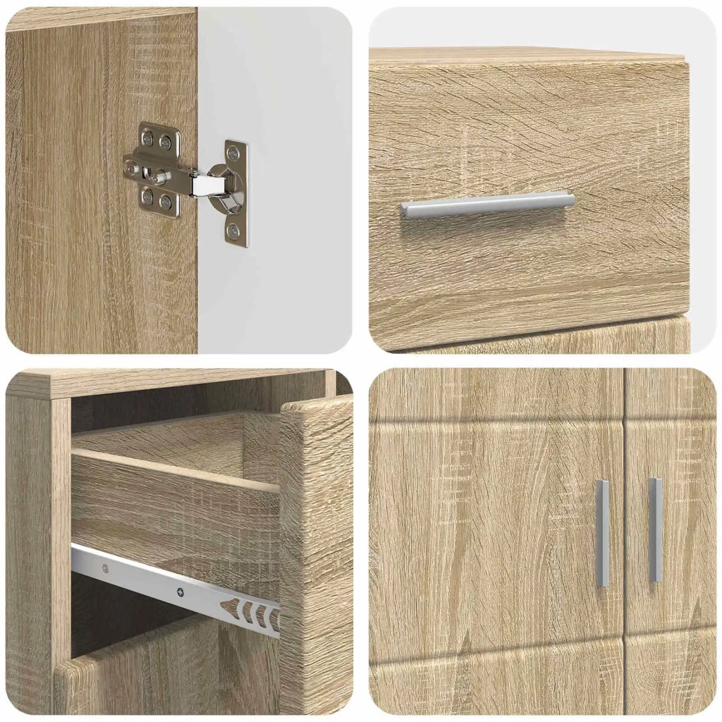 Armadio in Legno con cassetto Rovere Sonoma 88,5 x 30,5 x 73 cm 880283