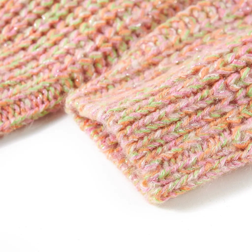 Maglione da Bambina Lavorato a Maglia Rosa Tenue 140 14528