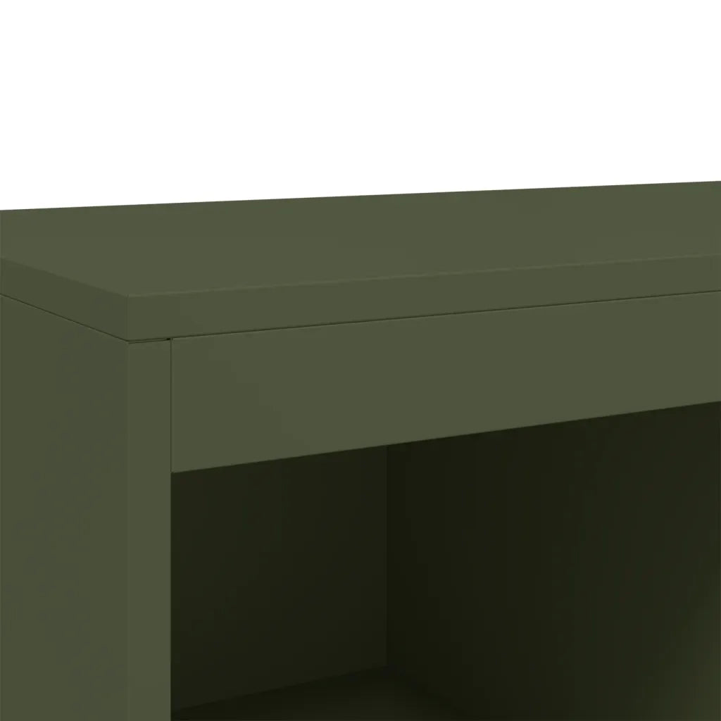 Credenza | Madia | Buffet da pranzo | Armadio da pranzo Verde Oliva 68x39x111,5 cm in Acciaio