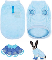Cappotto per cani - Pluche - Caldo - Abbigliamento per gatti - Cappotti caldi per cani - Fleece - Cappotto per animali domestici - Cappotto per cuccioli - Abbigliamento per animali domestici - Cappotto per cuccioli piccoli e medi - Blu - M.
