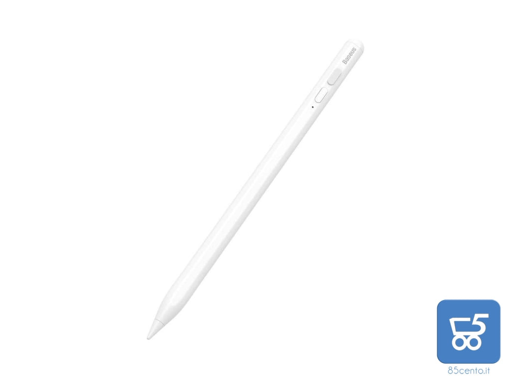 Baseus penna capacitiva Smooth Pencil con cavo Type-C 3A 0.5mt bianca punta fine ACSXB-B02 per Ipad