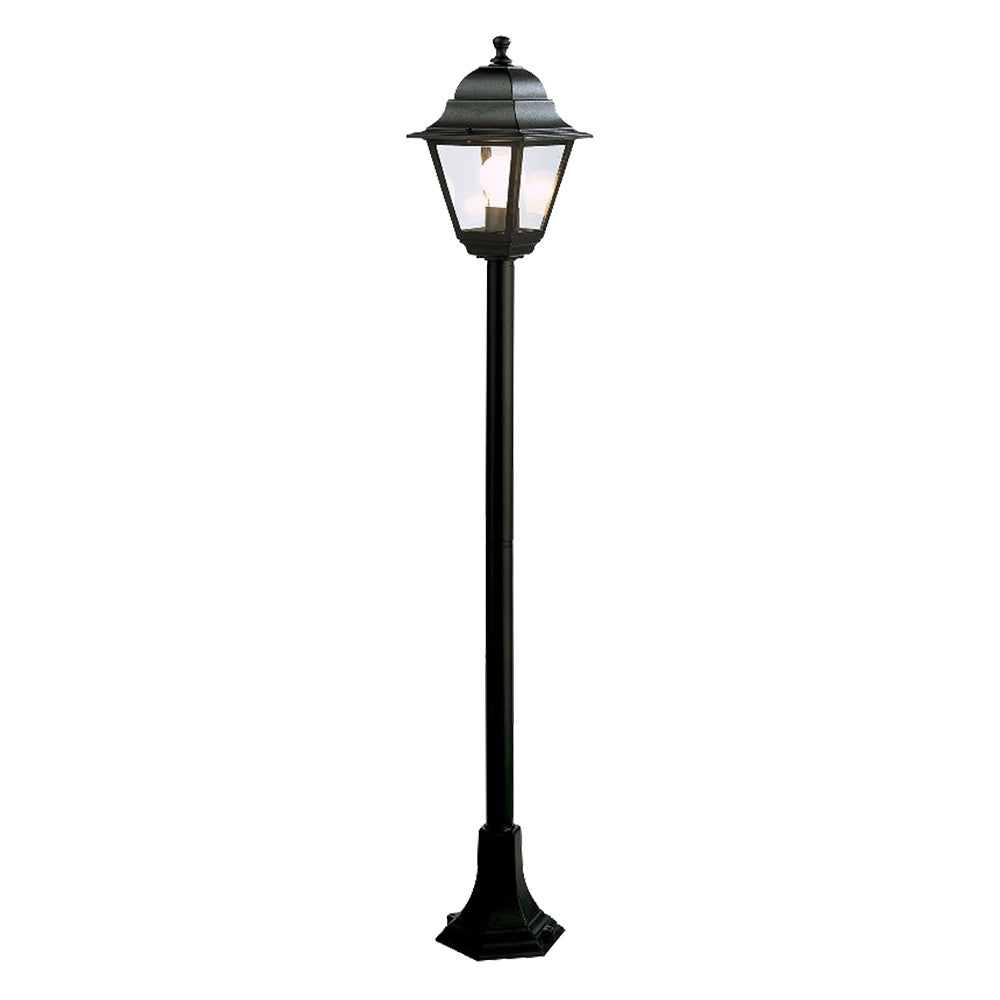 LAMPIONE CON COLONNA 'OLD' 60 W - cm 18 x 18 x h 121 nero  - I-LUCE BY SOVIL