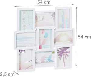 Cornice per foto Jumbled 9 foto galleria da parete bianca 13_0000600