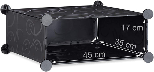 Scarpiera scaffale armadio portaoggetti 10 armadietti 20 paia 90 cm nero 13_0001633_3