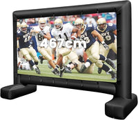 Schermo Proiettore Gonfiabile 16:9, Schermo Gonfiabile per Esterni con Soffiatore, Schermi di Proiezione con Borsa per Trasporto e Picchetti, 317x179 CM (Modello 2)