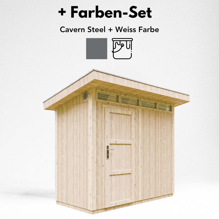 Casetta da Giardino di QUALIT? PREMIUM 3m?²-L161xW294cm - TIMBELA M901-CAVERN STEEL