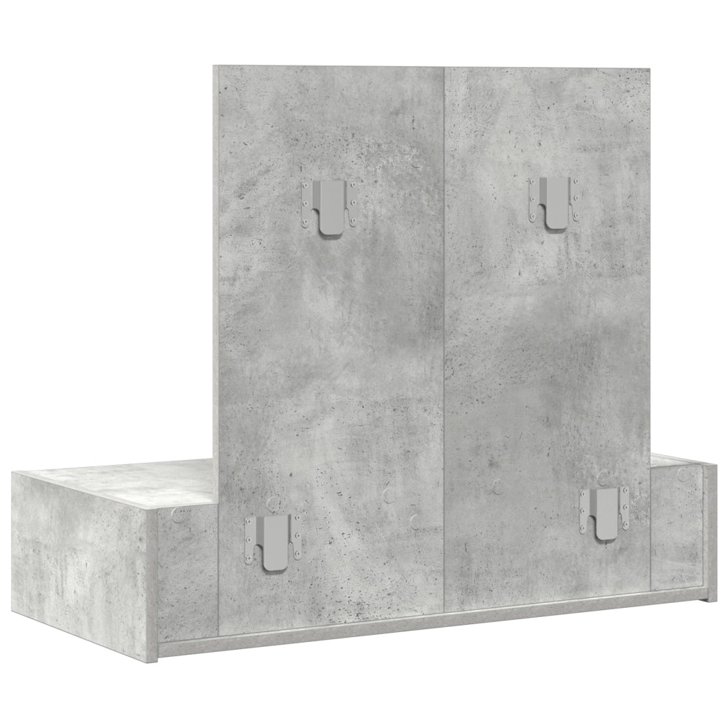 Tavolo Trucco Parete Grigio Cemento 83x40x70 cm