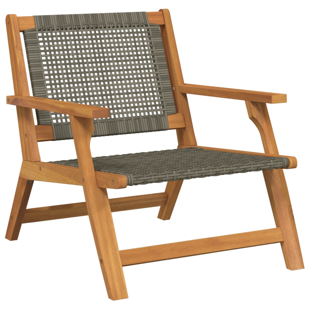 Sedie da Giardino 2 pezzi Grigio 76x67x73.5 cm Legno Massello di Acacia