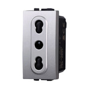 Presa Bipasso Bivalente 2P+T 10/16A Colore GRIGIO Compatibile Con Bticino Living International