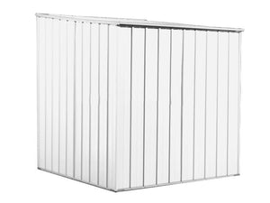 Casetta Box da Giardino in Lamiera di Acciaio Porta Utensili 175x185x192 cm Enaudi Bianco