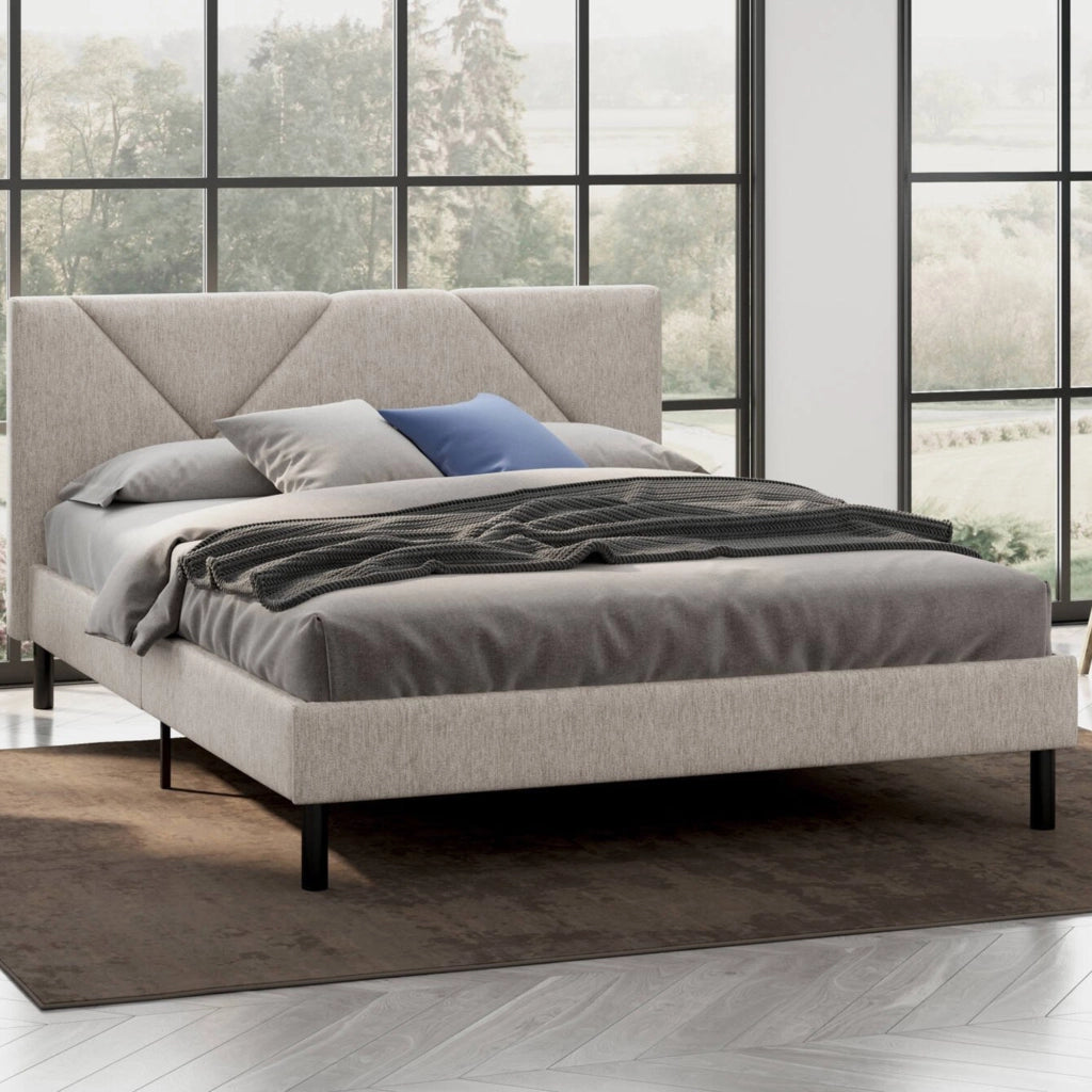 Morpheus, Letto Matrimoniale Dimensione Materasso 160x190 cm, Beige