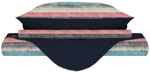 Copripiumino 1 Piazza e Mezzo con Federe Stampato in Microfibra Sarah