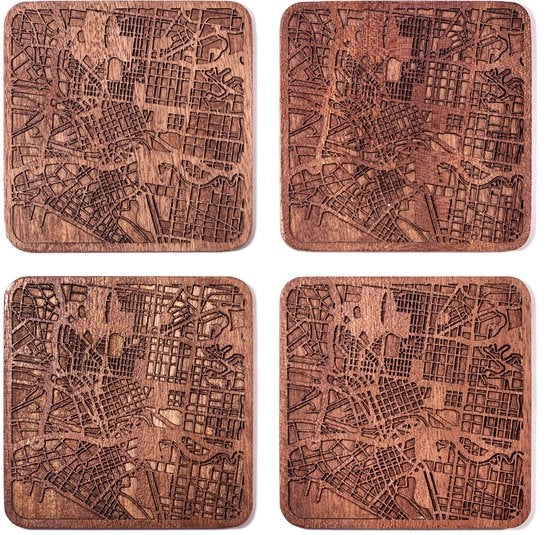 Pacchetto quadrato di sostegni di velluto per tavolo e bar, 8 pezzi (colore selezionabile), giallo - sostegni di velluto per bicchieri e calici per bicchieri e calici rettangolari o quadrati