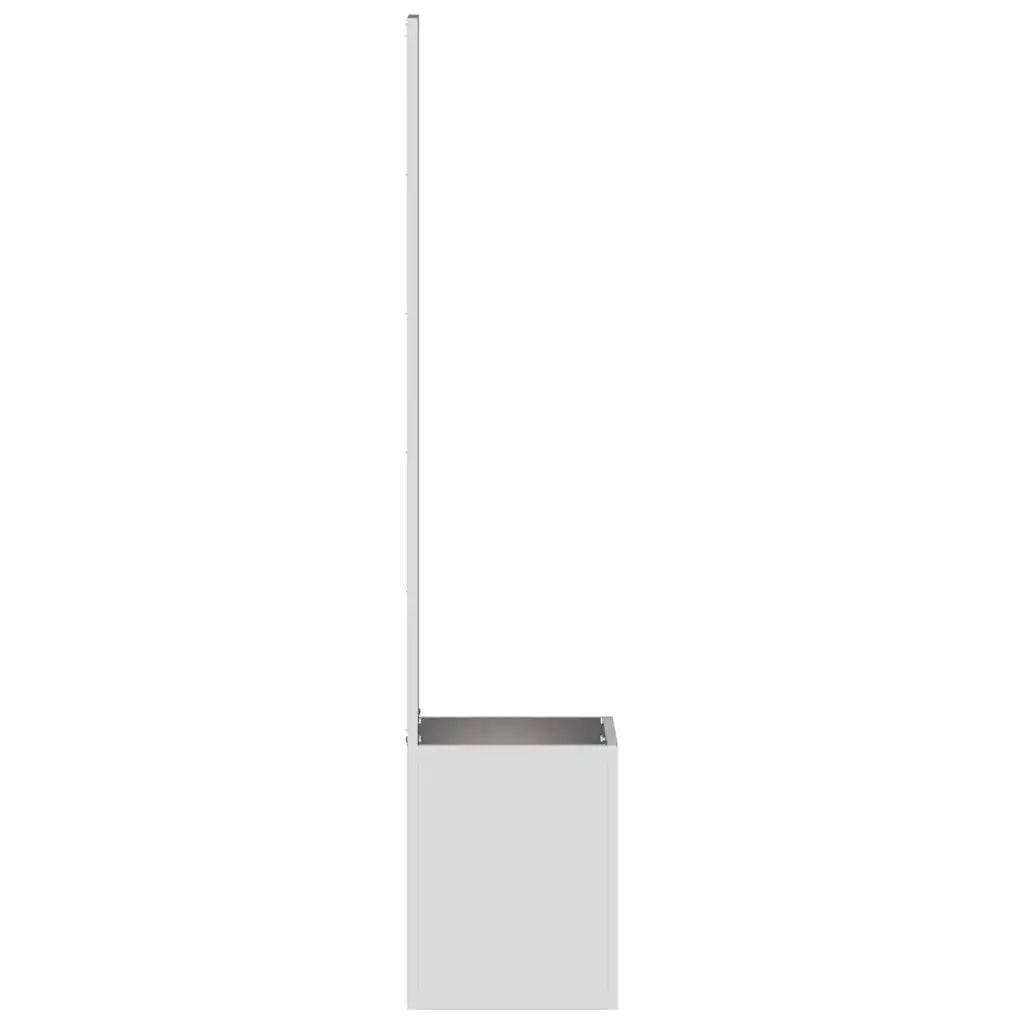 vidaXL Vaso da Giardino con Pannello Decorativo Argento 50 x 140 cm