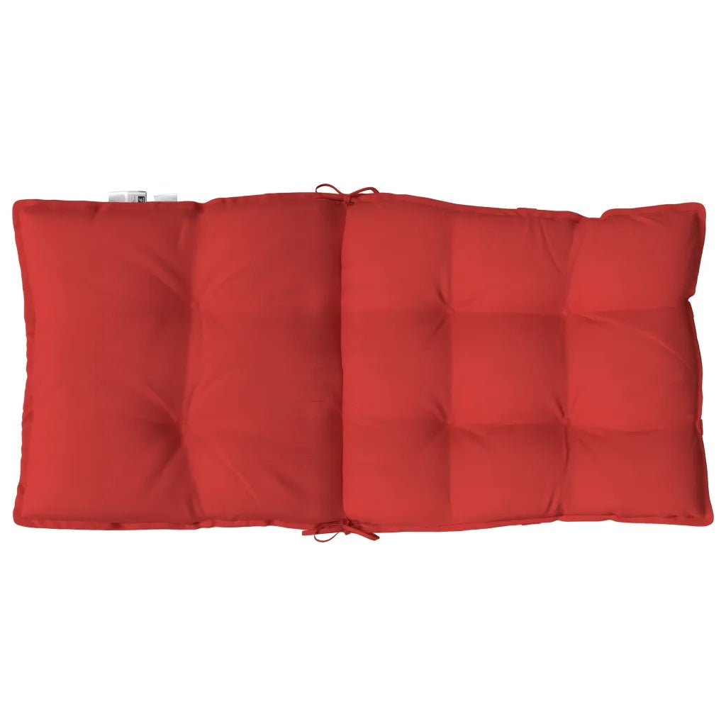 Cuscini per Sedia Schienale Basso 2 pz Rossi in Tessuto Oxford 377689