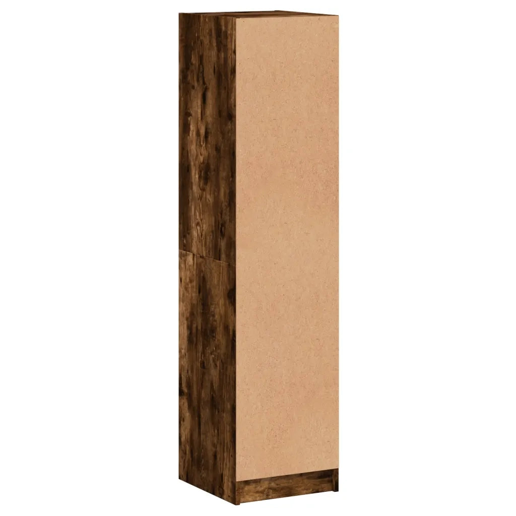 Credenza | Madia | Buffet da pranzo | Armadio da pranzo con Ante in Vetro Rovere Fumo 35x37x142 cm