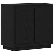Credenza | Madia | Buffet da pranzo | Armadio da pranzo Rovere Nero 80 x 40 x 75 cm Legno multistrato
