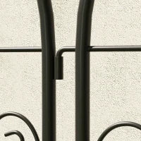 Supporto per Piante Rampicanti, Design con Uccellini, Set di 2 Griglie da Giardino per Verdure, Vite, Fiori, in Metallo, 50 x 150 cm, Nero