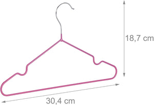 Set di 20 grucce per bambini con rivestimento in PVC rosa 13_0002487