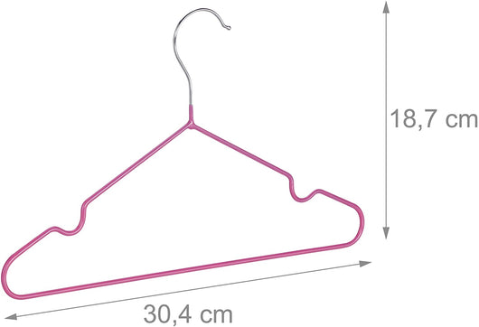 Set di 20 grucce per bambini con rivestimento in PVC rosa 13_0002487