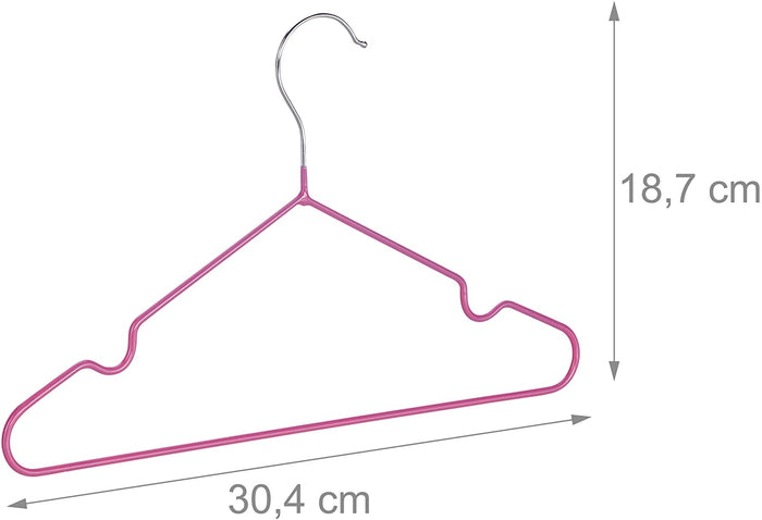Set di 20 grucce per bambini con rivestimento in PVC rosa 13_0002487