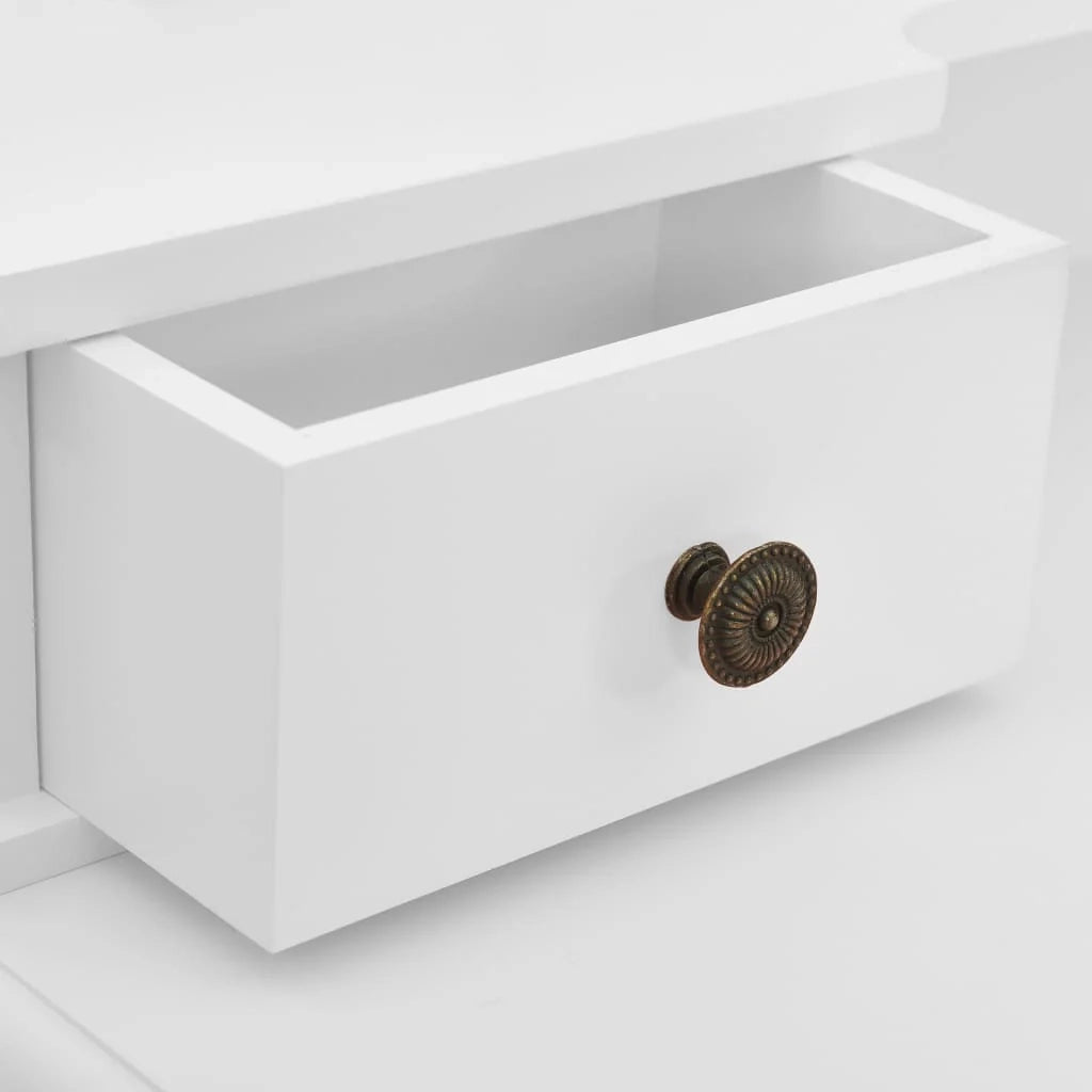Set toeletta con sgabello 80 x 69 x 141 cm bianco 02_0006222