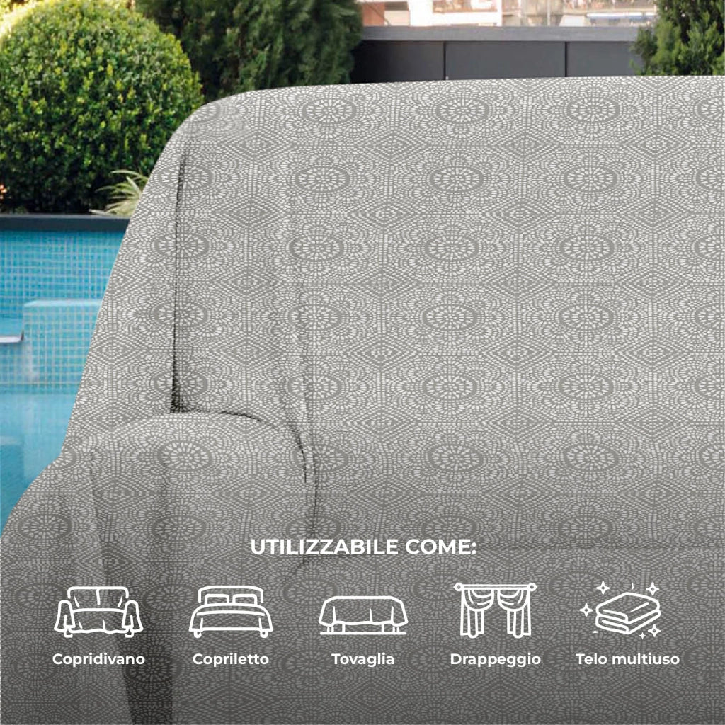 Telo Copritutto Matrimoniale Cotone 250x260 cm Grande Multiuso Copridivano Copriletto Arazzo Drappeggio Lavabile Resistente Disegno 1